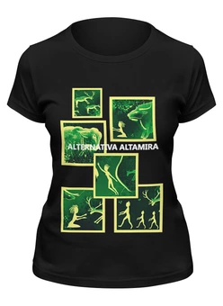 Заказать женскую футболку в Москве. Футболка классическая Альтернативная Альтамира от ELENA ZHARINOVA - готовые дизайны и нанесение принтов.