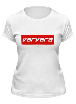 Заказать женскую футболку в Москве. Футболка классическая Varvara от THE_NISE  - готовые дизайны и нанесение принтов.