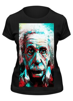 Заказать женскую футболку в Москве. Футболка классическая Эйнштейн от THE_NISE  - готовые дизайны и нанесение принтов.