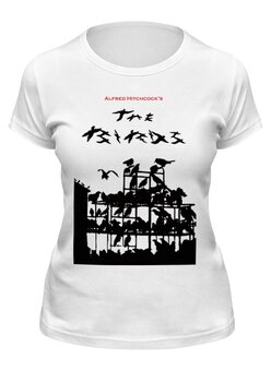 Заказать женскую футболку в Москве. Футболка классическая Birds / Птицы от KinoArt - готовые дизайны и нанесение принтов.