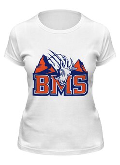 Заказать женскую футболку в Москве. Футболка классическая Реальные Парни (Blue Mountain State) BMS от coolmag - готовые дизайны и нанесение принтов.