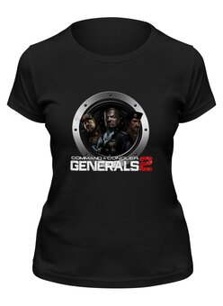 Заказать женскую футболку в Москве. Футболка классическая Command & Conquer Generals от THE_NISE  - готовые дизайны и нанесение принтов.