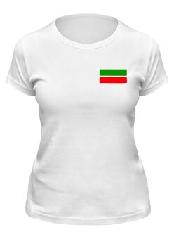 Заказать женскую футболку в Москве. Футболка классическая Флаг Татарстана от Kibet  - готовые дизайны и нанесение принтов.