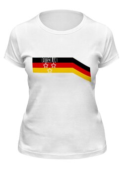 Заказать женскую футболку в Москве. Футболка классическая Германия от printik - готовые дизайны и нанесение принтов.