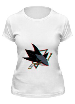 Заказать женскую футболку в Москве. Футболка классическая San Jose Sharks от kspsshop - готовые дизайны и нанесение принтов.