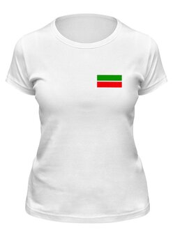 Заказать женскую футболку в Москве. Футболка классическая Флаг Татарстана от Kibet  - готовые дизайны и нанесение принтов.