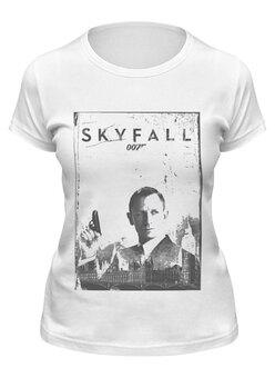 Заказать женскую футболку в Москве. Футболка классическая Skyfall  от KinoArt - готовые дизайны и нанесение принтов.