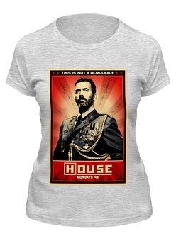 Заказать женскую футболку в Москве. Футболка классическая Доктор Хаус / House от KinoArt - готовые дизайны и нанесение принтов.