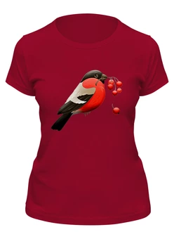 Заказать женскую футболку в Москве. Футболка классическая Птичка  от Print design  - готовые дизайны и нанесение принтов.