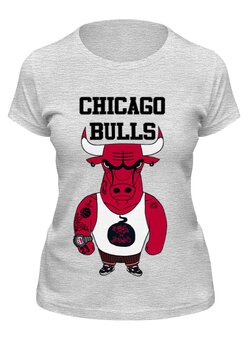 Заказать женскую футболку в Москве. Футболка классическая Chicago Bulls от dizer - готовые дизайны и нанесение принтов.