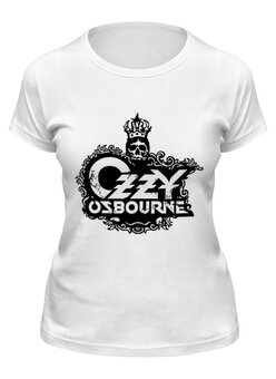 Заказать женскую футболку в Москве. Футболка классическая Ozzy Osbourne от Leichenwagen - готовые дизайны и нанесение принтов.