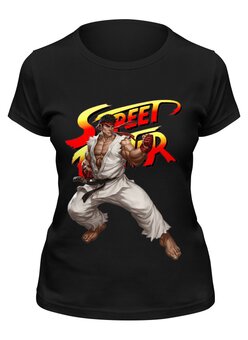 Заказать женскую футболку в Москве. Футболка классическая Street Fighter Ryu от Combat Wear - готовые дизайны и нанесение принтов.