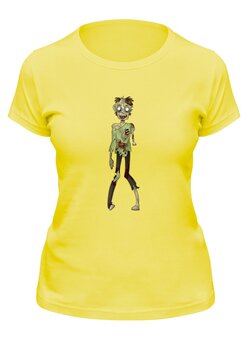 Заказать женскую футболку в Москве. Футболка классическая Zombie girl (зомби) от Илья Щеблецов - готовые дизайны и нанесение принтов.
