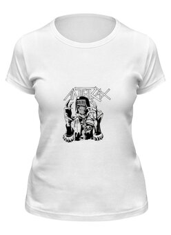 Заказать женскую футболку в Москве. Футболка классическая Anthrax от Fedor - готовые дизайны и нанесение принтов.