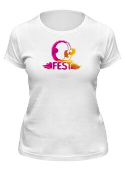 Заказать женскую футболку в Москве. Футболка классическая Q-FEST basic от msnus - готовые дизайны и нанесение принтов.