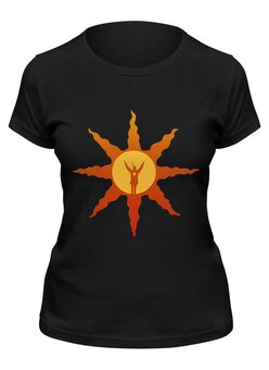 Заказать женскую футболку в Москве. Футболка классическая dark souls sun от cherdantcev - готовые дизайны и нанесение принтов.