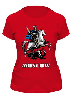 Заказать женскую футболку в Москве. Футболка классическая ☆MOSCOW☆ от balden - готовые дизайны и нанесение принтов.