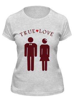 Заказать женскую футболку в Москве. Футболка классическая Изображение влюбленной пары . от Juliajull - готовые дизайны и нанесение принтов.