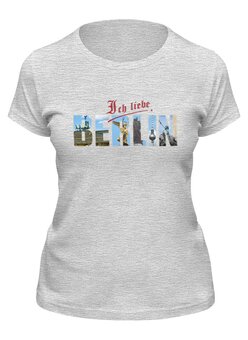Заказать женскую футболку в Москве. Футболка классическая На память о Берлине, вариант 1-01b-de от Andy Quarry - готовые дизайны и нанесение принтов.