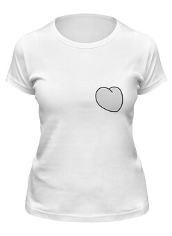 Заказать женскую футболку в Москве. Футболка классическая Вырезанное сердце от Evgeny Revenko - готовые дизайны и нанесение принтов.