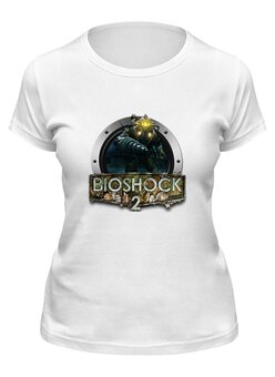 Заказать женскую футболку в Москве. Футболка классическая BioShock от THE_NISE  - готовые дизайны и нанесение принтов.