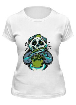 Заказать женскую футболку в Москве. Футболка классическая Панда от acidhouses - готовые дизайны и нанесение принтов.