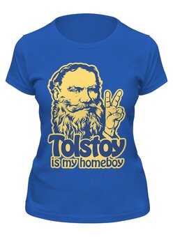 Заказать женскую футболку в Москве. Футболка классическая Толстой мой Кориш! от coolmag - готовые дизайны и нанесение принтов.