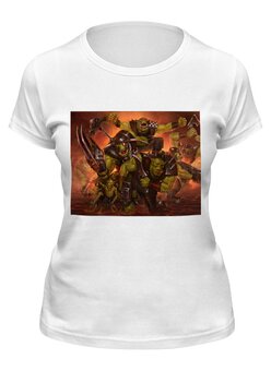 Заказать женскую футболку в Москве. Футболка классическая Орки (Warhammer 40k) от GeekFox  - готовые дизайны и нанесение принтов.