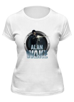Заказать женскую футболку в Москве. Футболка классическая Alan Wake от THE_NISE  - готовые дизайны и нанесение принтов.