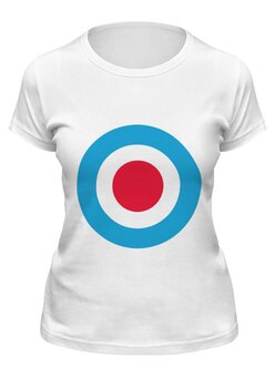 Заказать женскую футболку в Москве. Футболка классическая Знак ВВС Великобритании от YellowCloverShop - готовые дизайны и нанесение принтов.