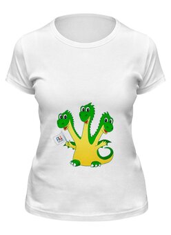 Заказать женскую футболку в Москве. Футболка классическая драконы от nmsi - готовые дизайны и нанесение принтов.