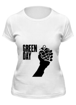 Заказать женскую футболку в Москве. Футболка классическая Green Day от BURNSHIRTS - готовые дизайны и нанесение принтов.