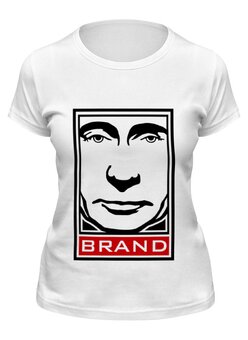 Заказать женскую футболку в Москве. Футболка классическая brand от gopotol - готовые дизайны и нанесение принтов.