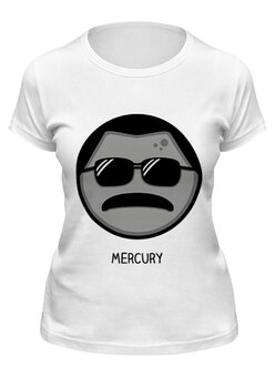 Заказать женскую футболку в Москве. Футболка классическая Фредди Меркьюри (Queen) от coolmag - готовые дизайны и нанесение принтов.