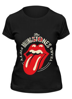 Заказать женскую футболку в Москве. Футболка классическая The Rolling Stones от ROK - готовые дизайны и нанесение принтов.