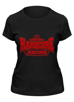 Заказать женскую футболку в Москве. Футболка классическая United Hardcore Nation от Серега Шнайдер - готовые дизайны и нанесение принтов.