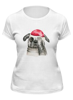 Заказать женскую футболку в Москве. Футболка классическая  Собака от THE_NISE  - готовые дизайны и нанесение принтов.