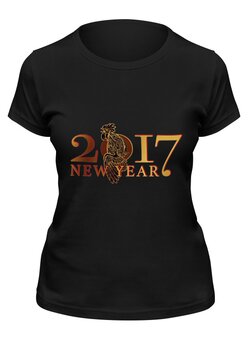 Заказать женскую футболку в Москве. Футболка классическая Новый год 2017 от Илья Щеблецов - готовые дизайны и нанесение принтов.
