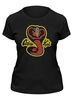 Заказать женскую футболку в Москве. Футболка классическая Cobra Kai от skynatural - готовые дизайны и нанесение принтов.