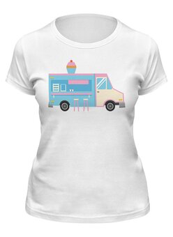 Заказать женскую футболку в Москве. Футболка классическая Ice Cream от FOR YOU - готовые дизайны и нанесение принтов.