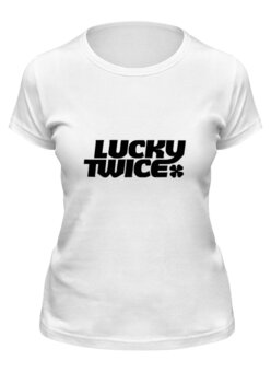 Заказать женскую футболку в Москве. Футболка классическая Lucky twice от THE_NISE  - готовые дизайны и нанесение принтов.
