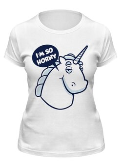 Заказать женскую футболку в Москве. Футболка классическая Единорог (unicorn) от originals - готовые дизайны и нанесение принтов.
