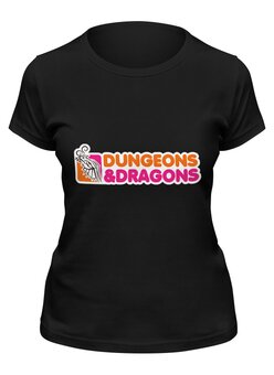 Заказать женскую футболку в Москве. Футболка классическая Dungeons & Dragons от fanart - готовые дизайны и нанесение принтов.