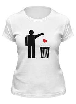 Заказать женскую футболку в Москве. Футболка классическая Love Trash от Александр Серебренников - готовые дизайны и нанесение принтов.