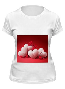 Заказать женскую футболку в Москве. Футболка классическая Любовь от Ирина - готовые дизайны и нанесение принтов.