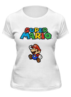 Заказать женскую футболку в Москве. Футболка классическая Super Mario от elvis - готовые дизайны и нанесение принтов.