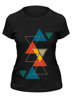 Заказать женскую футболку в Москве. Футболка классическая Треугольник от printik - готовые дизайны и нанесение принтов.