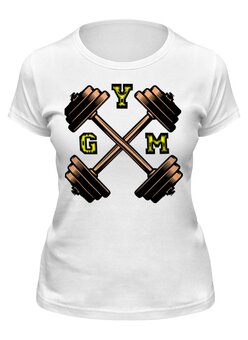 Заказать женскую футболку в Москве. Футболка классическая GYM TOTAL!!! от Алексс Неро - готовые дизайны и нанесение принтов.