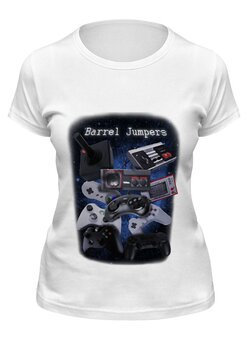 Заказать женскую футболку в Москве. Футболка классическая Barrel Jumpers от BJ Shop - готовые дизайны и нанесение принтов.