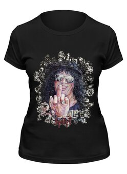 Заказать женскую футболку в Москве. Футболка классическая Slash "Guns N' Roses" ROCKHLOMA от Инна Вольвак - готовые дизайны и нанесение принтов.